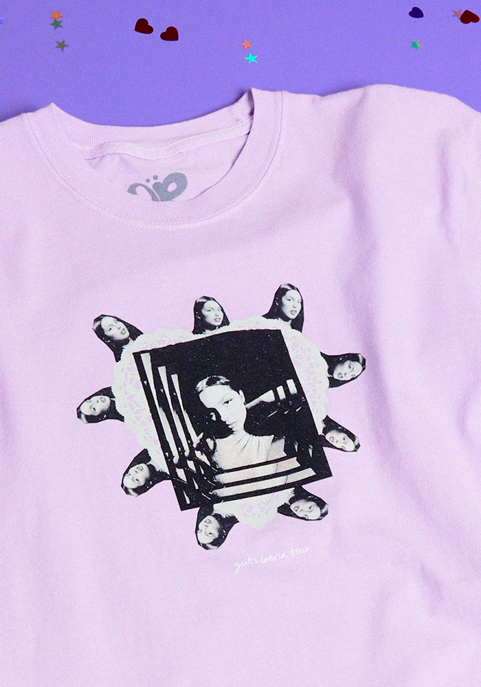 i luv ur GUTS world tour t-shirt detail