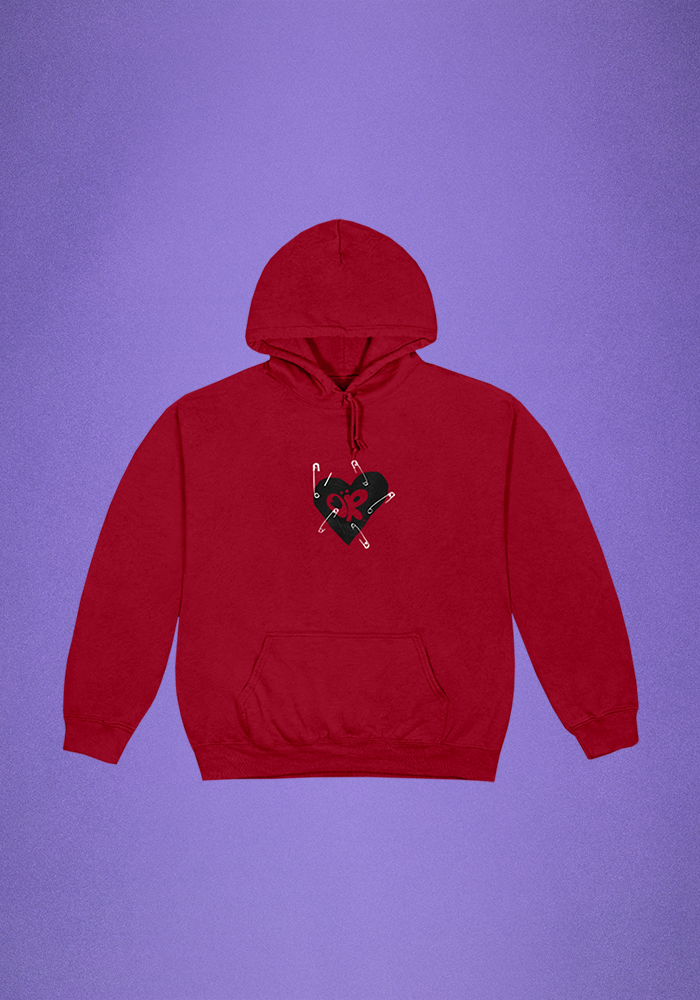 fuck it, it’s fine hoodie front purple background