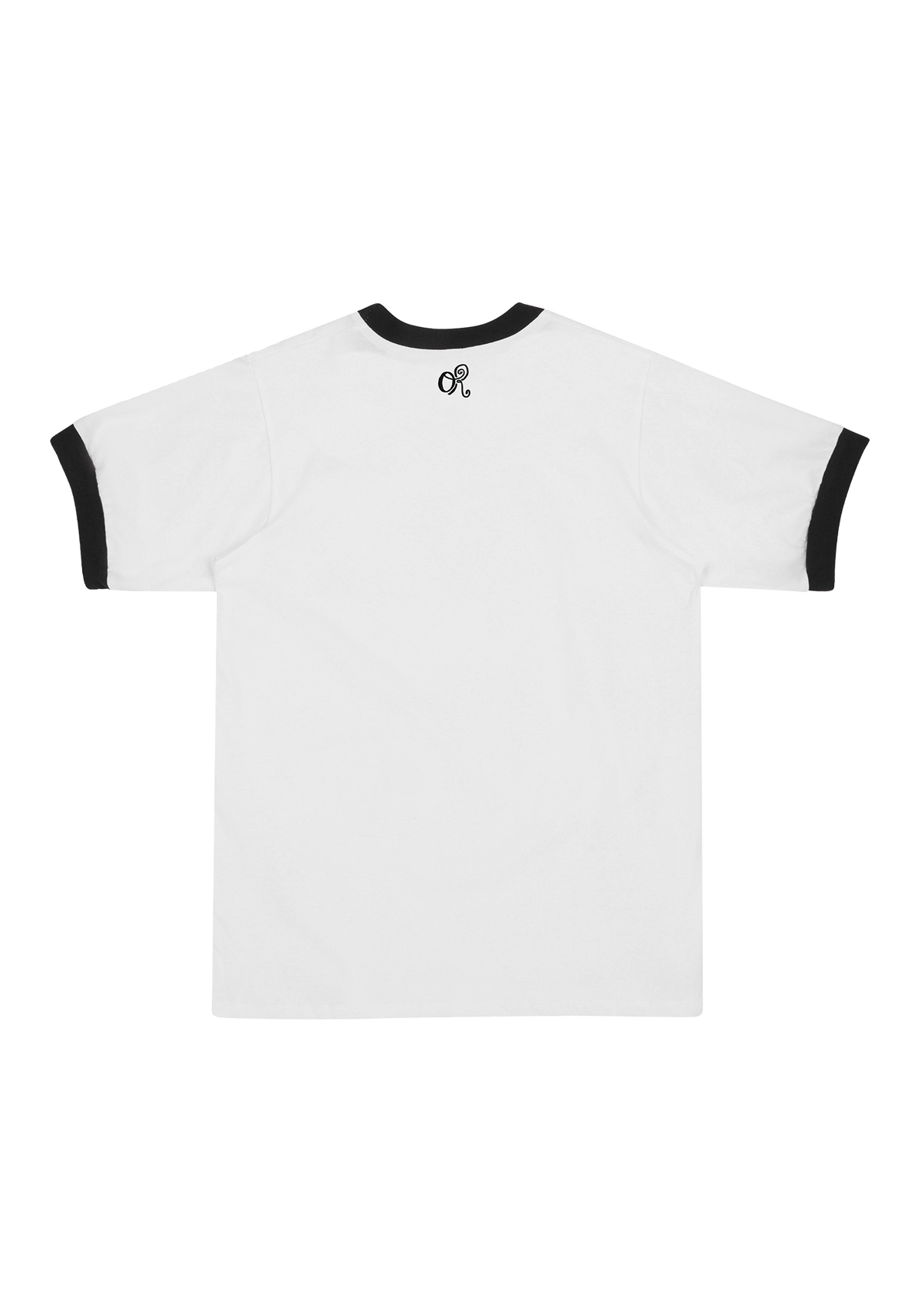 the colors are all flat ringer t-shirt back