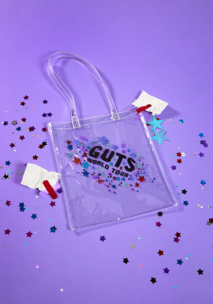 GUTS world tour clear tote bag detail 1