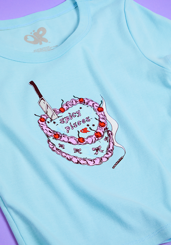 spicy pisces baby t-shirt detail