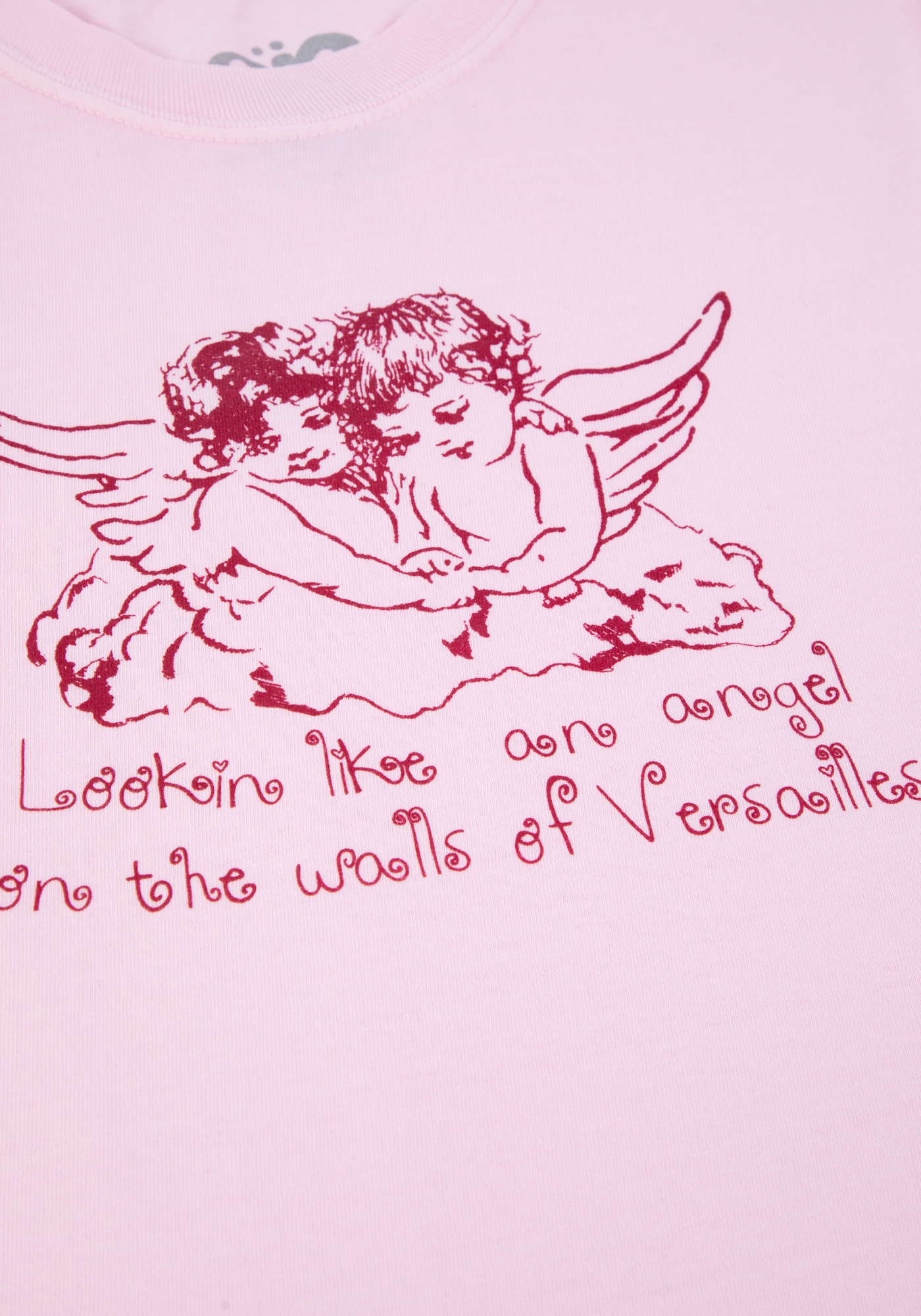 versailles oversized t-shirt print detail