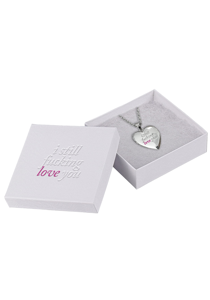 i still fucking love you locket in box