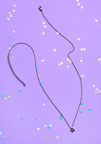 star necklace with glitter stars