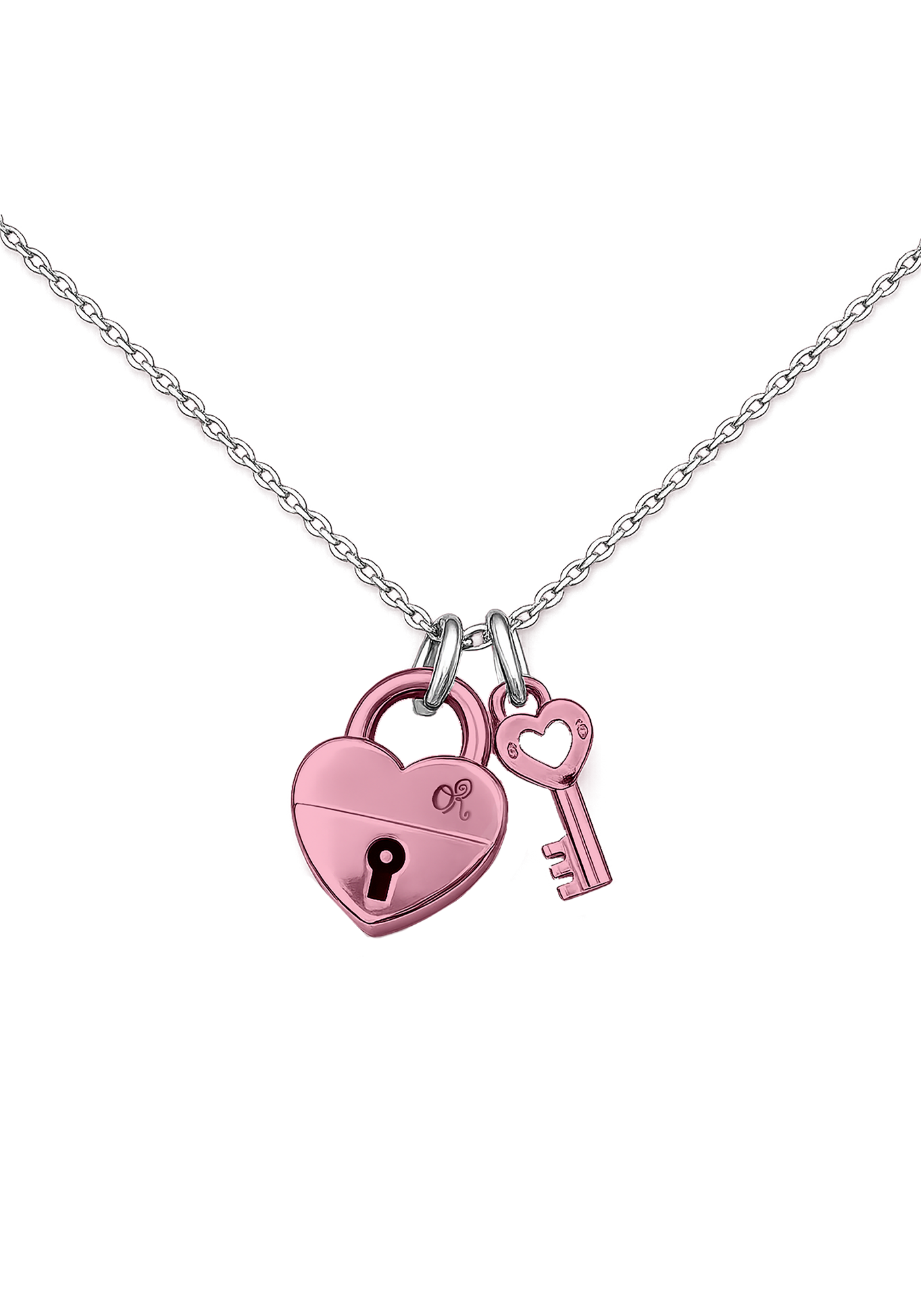 drop dead heart keyed padlock necklace