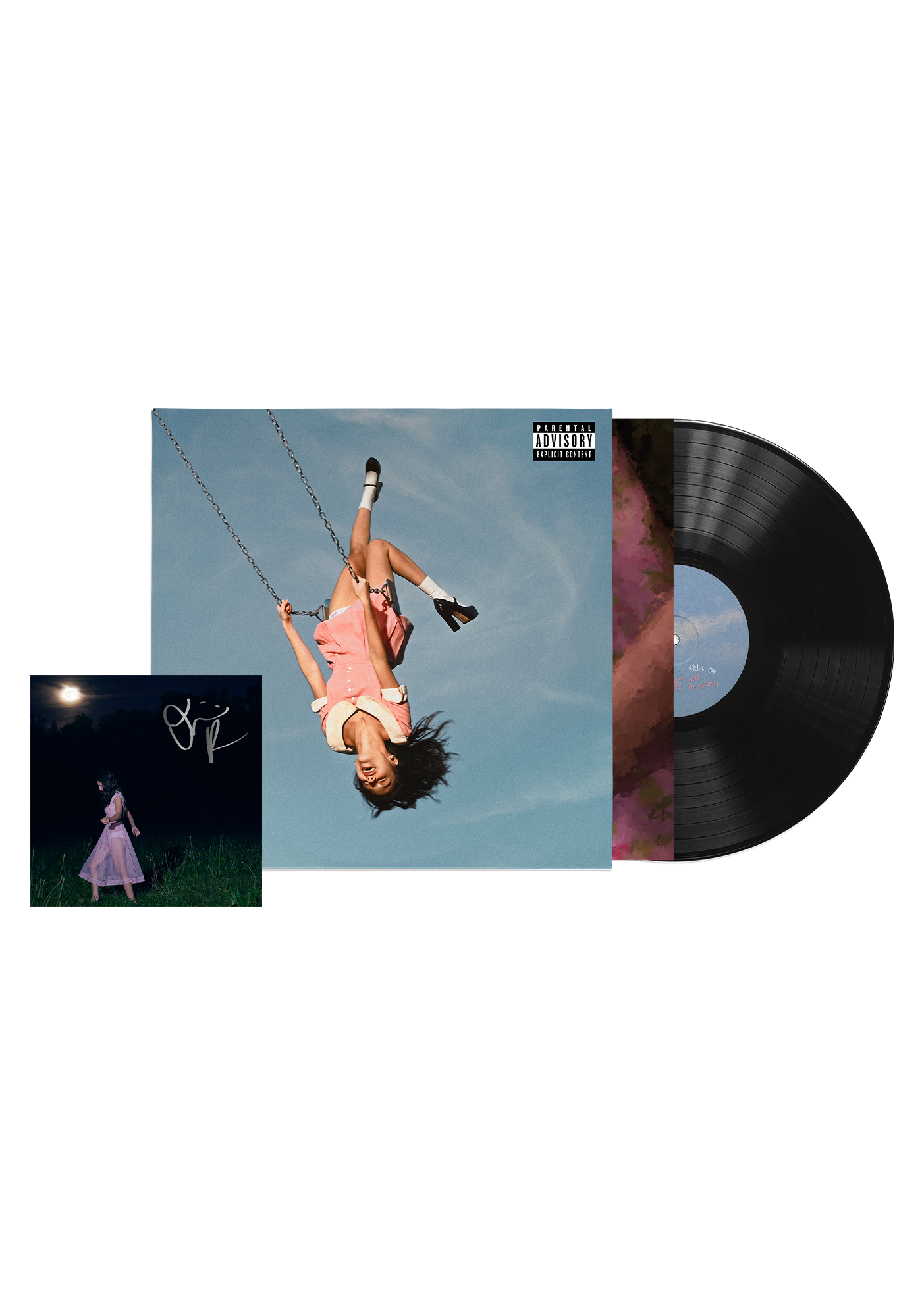 girl so in love - 'spark in the dark' black vinyl +signed art card