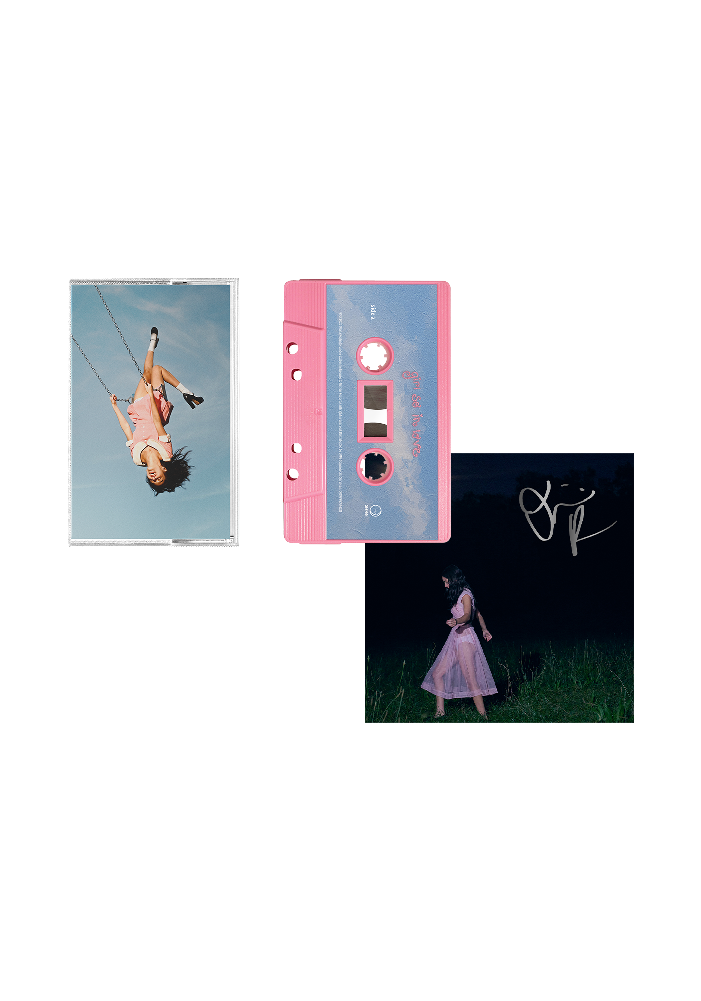 girl so in love - baby pink cassette + signed cd art card