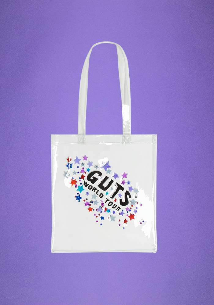 GUTS world tour clear tote bag front