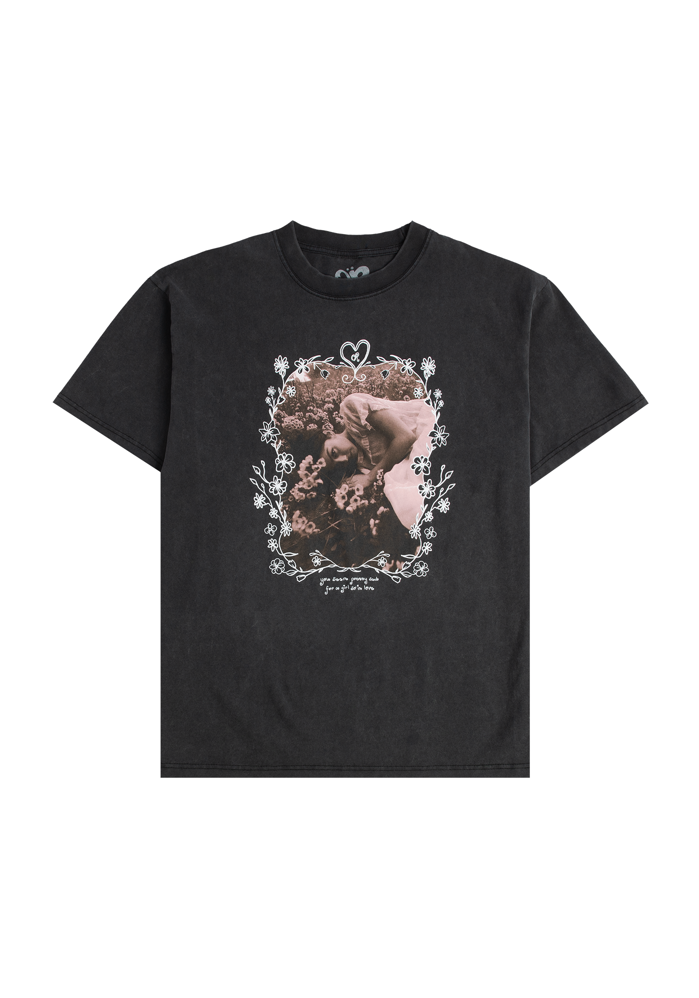 floral photo t-shirt front