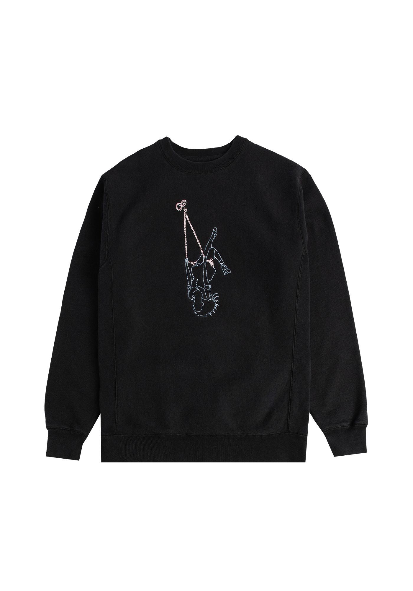 stitched swing embroidered crewneck front