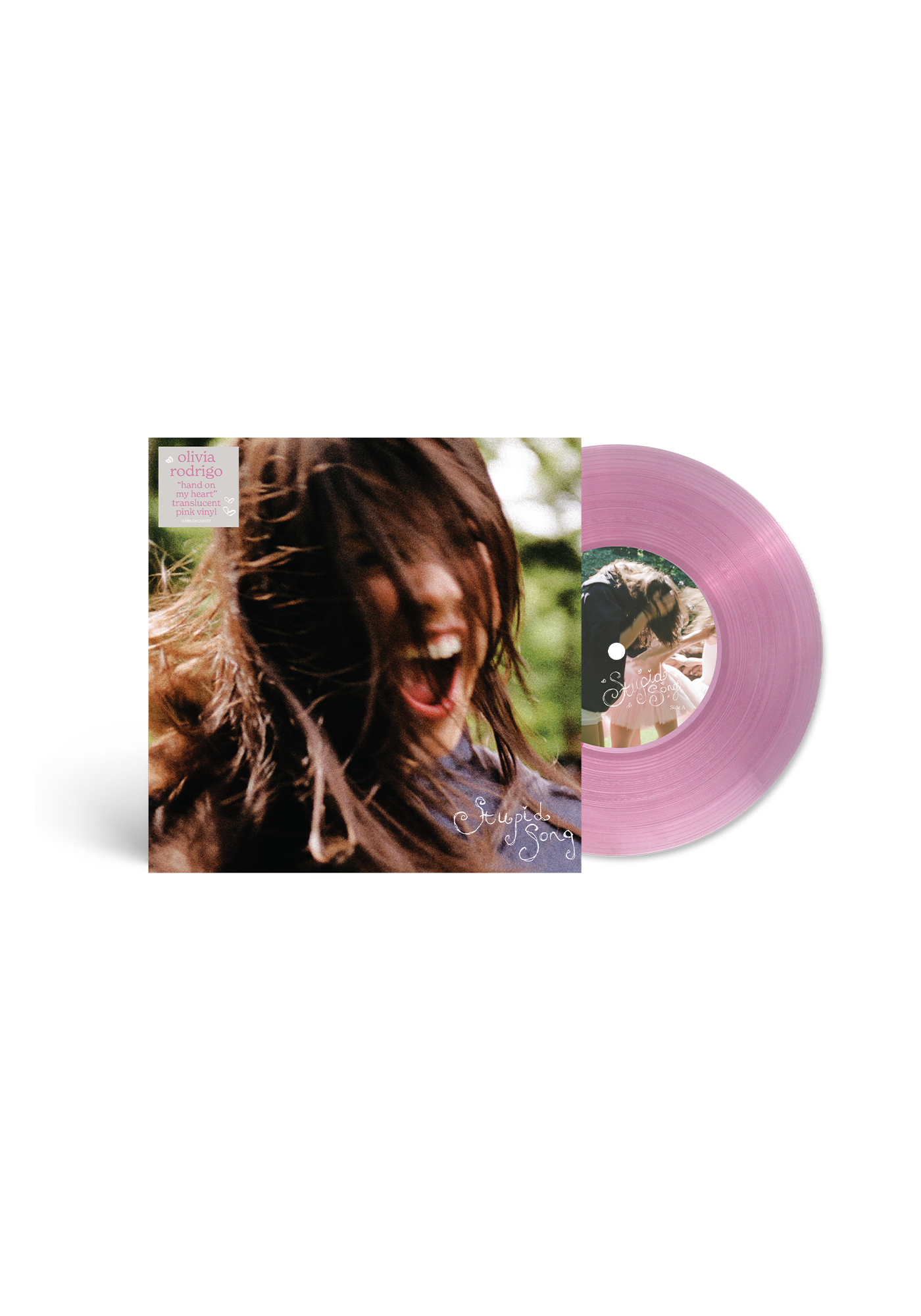 stupid song - 'hand on my heart' translucent pink 7" vinyl