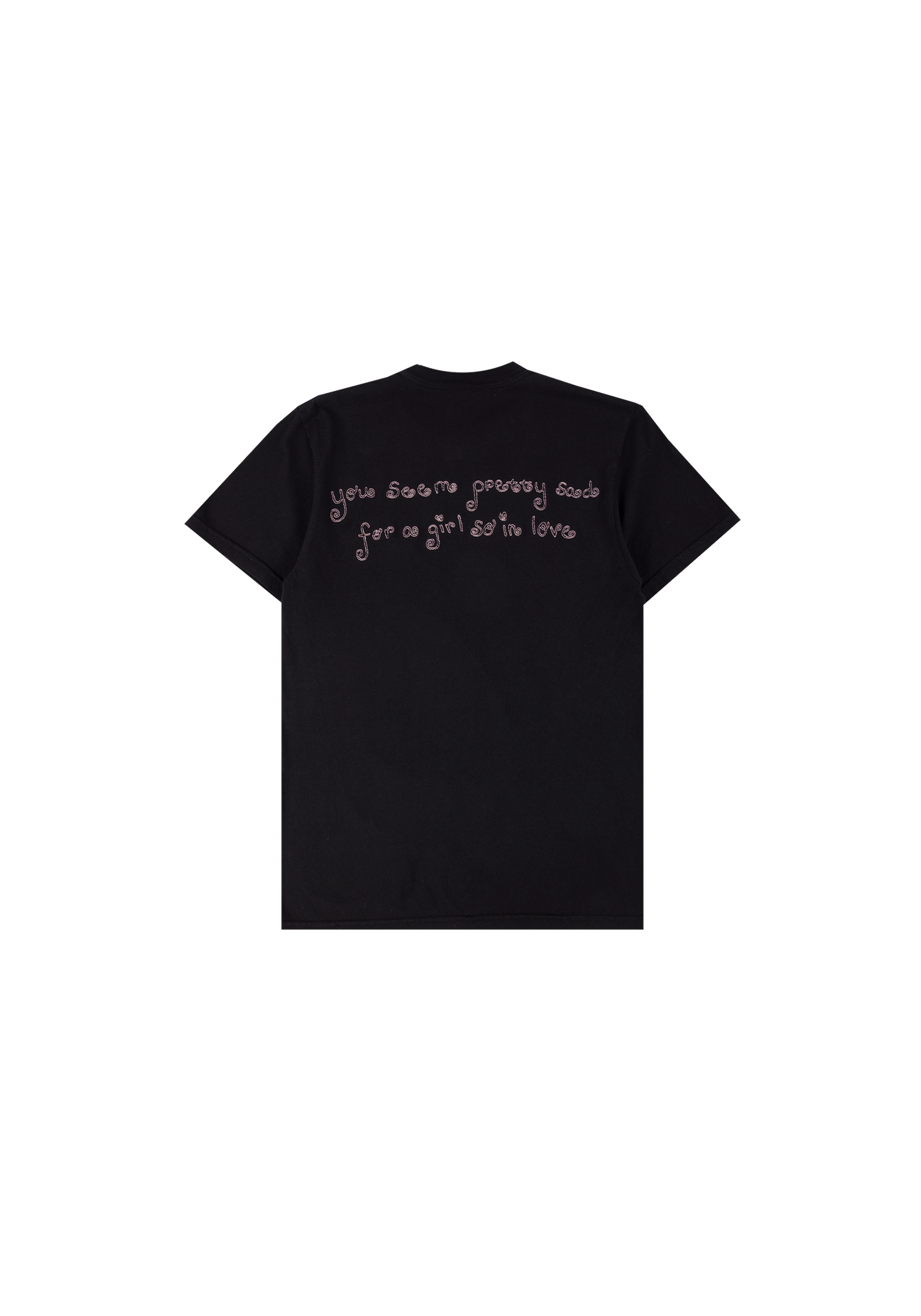 swing embroidered youth black t-shirt back